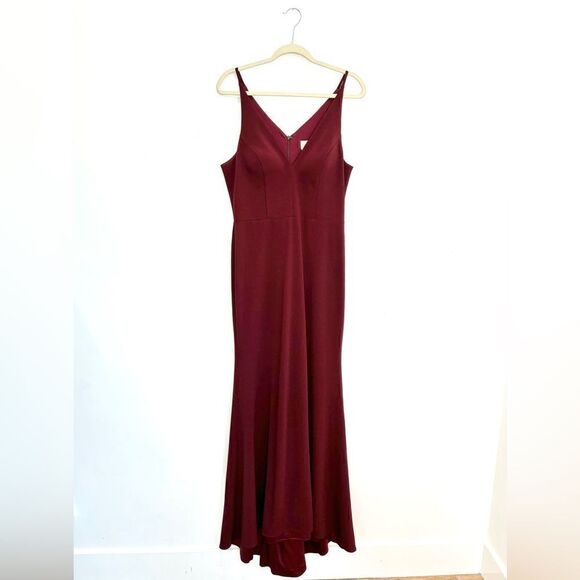 BHLDN Jones V-Neck Crepe Dress - Picture 7 of 12